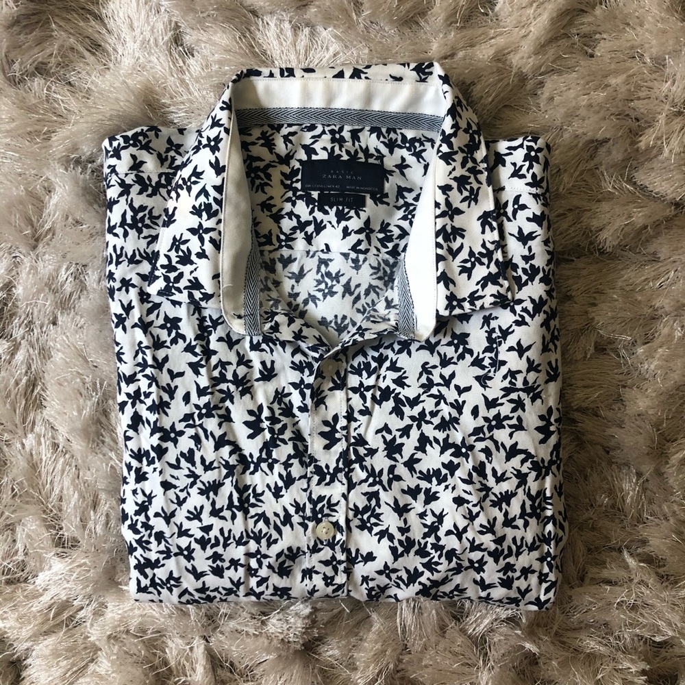 Zara Floral Man’s Casual/Dress Shirt